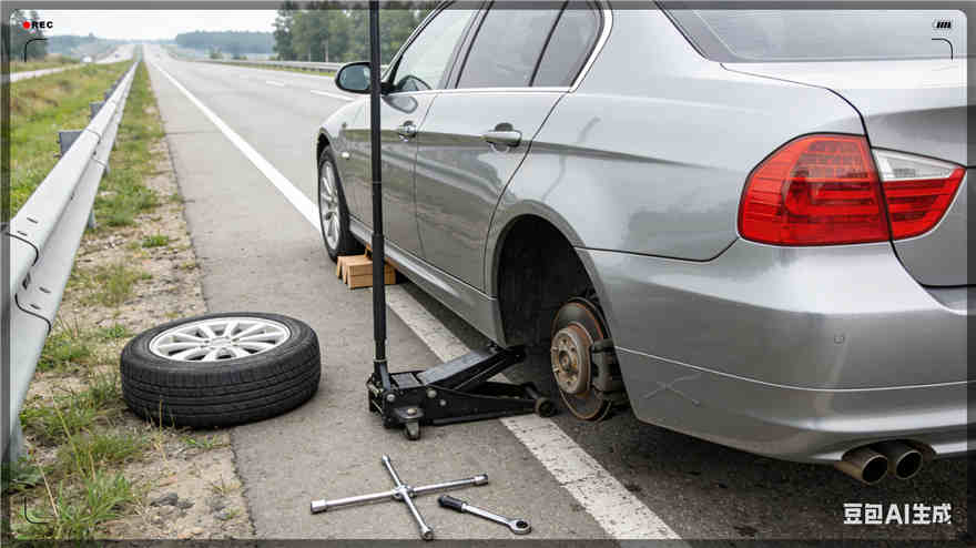 镇原爆胎道路救援-汽车换备胎